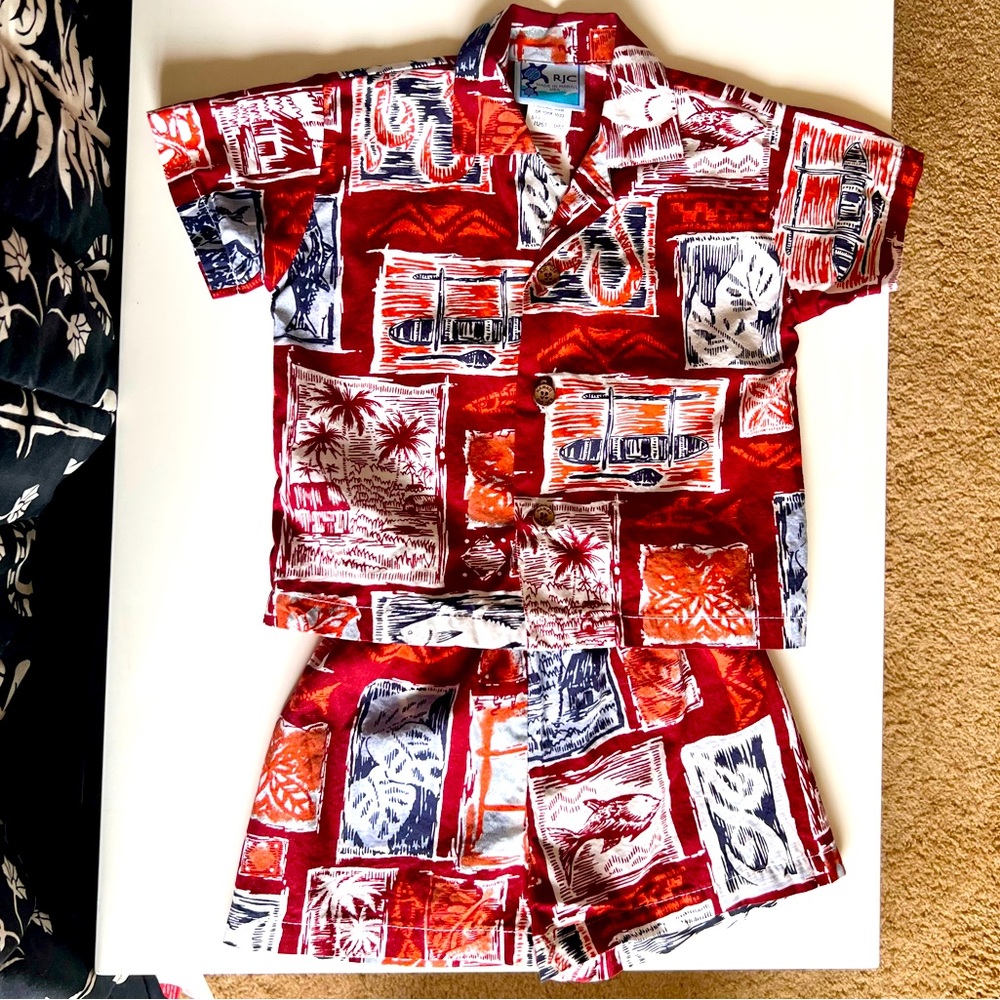 Hawaiian Shirt & Shorts Cotton Set